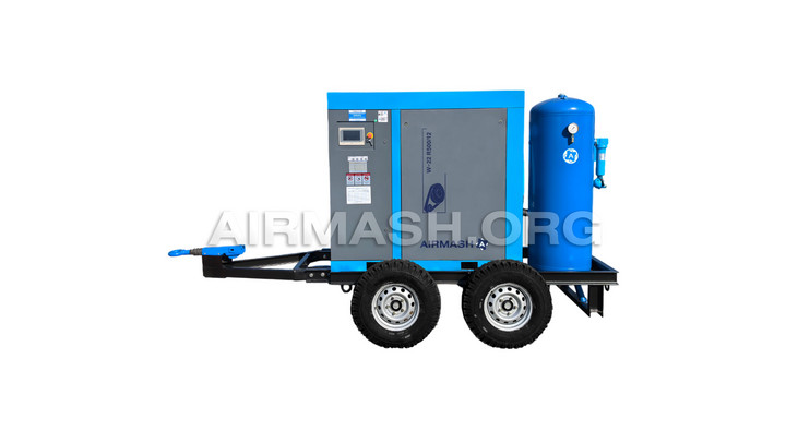 Компрессор винтовой<br>Airmash W-22 R500/12 на шасси