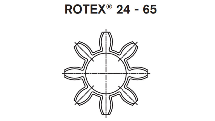 Зубчатый венец KTR ROTEX 55 Красный 92 Shore-A (T-PUR) | AIRMASH