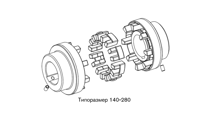 Элемент упругий  KTR  POLY-NORM типоразмер 220 T-PUR 84 Sh-A